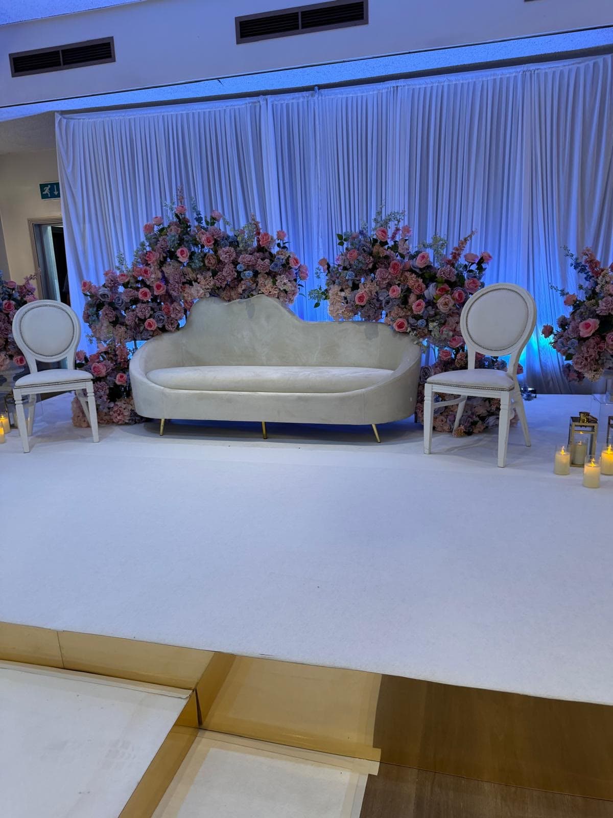 The Banqueting Suite at Chigwell Hall, set for a private celebration